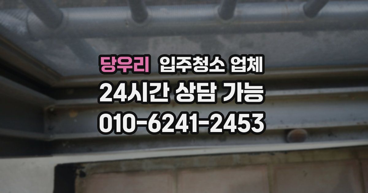 당우리 입주청소 업체