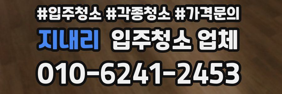 지내리 입주청소 업체
