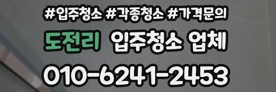 도전리 입주청소 업체