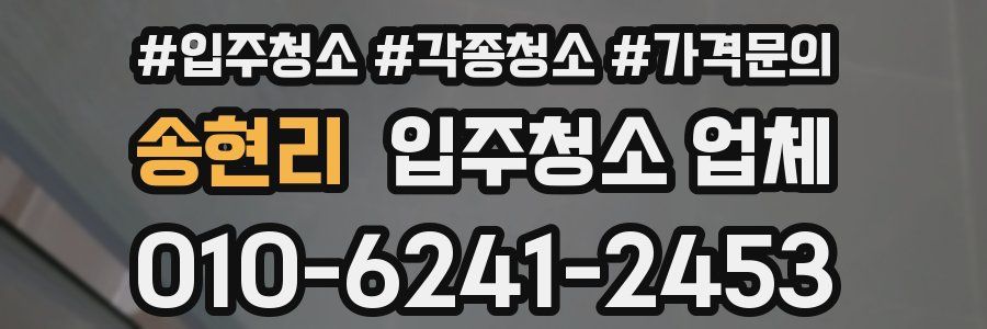송현리 입주청소 업체