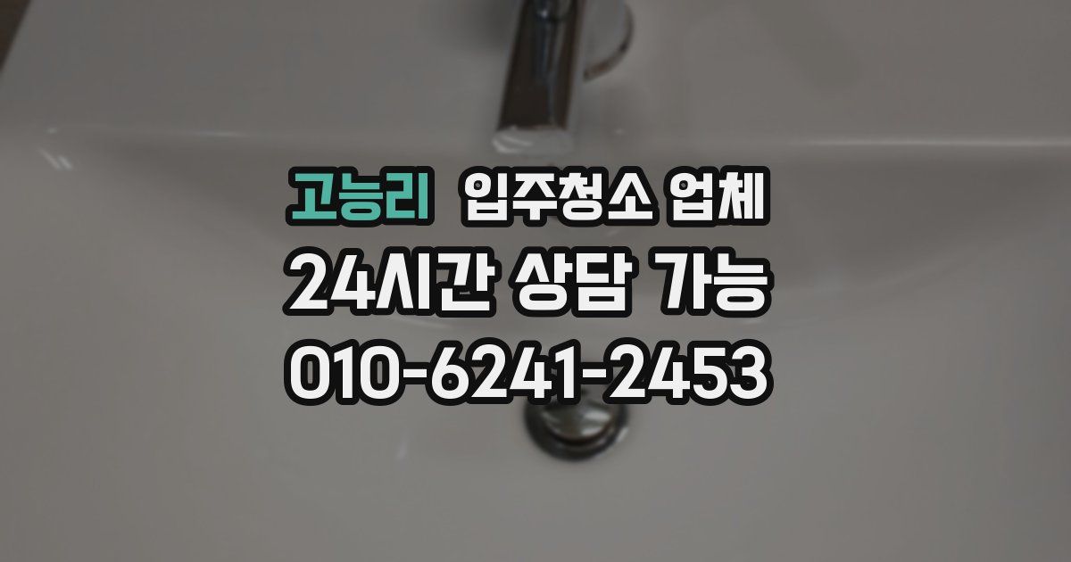 고능리 입주청소 업체