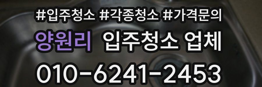 양원리 입주청소 업체