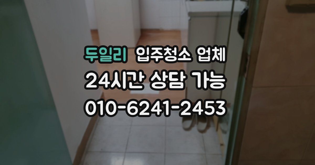 두일리 입주청소 업체