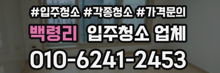 백령리 입주청소 업체