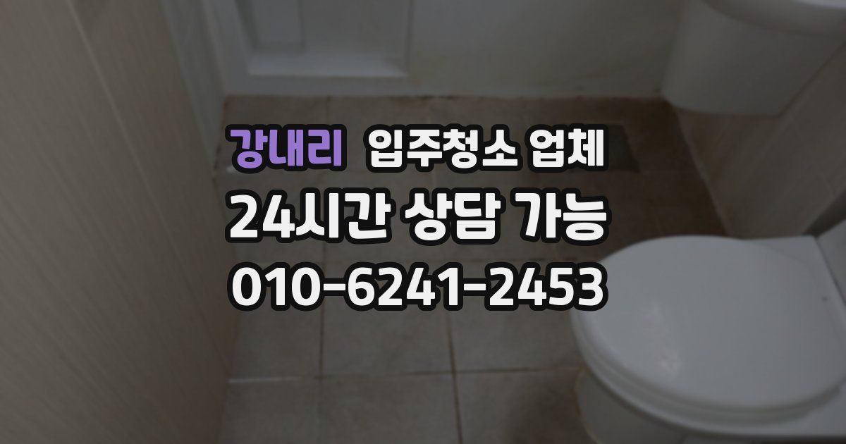 강내리 입주청소 업체