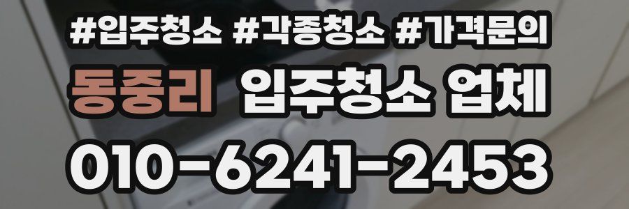 동중리 입주청소 업체