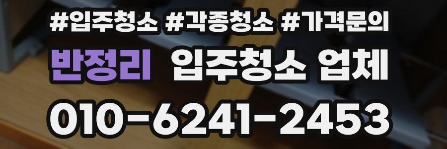 반정리 입주청소 업체