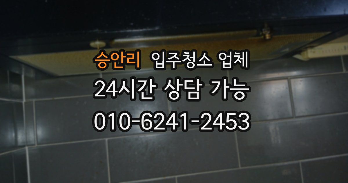 승안리 입주청소 업체