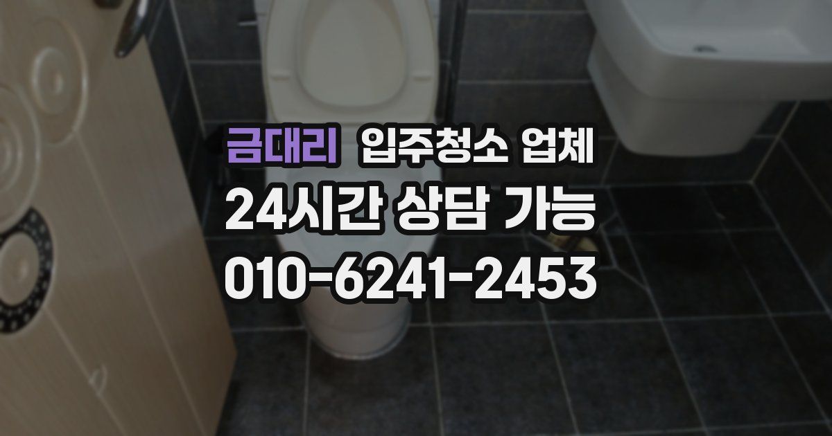 금대리 입주청소 업체