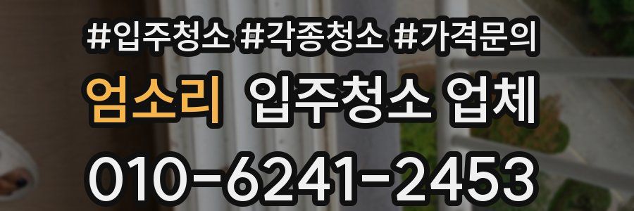 엄소리 입주청소 업체