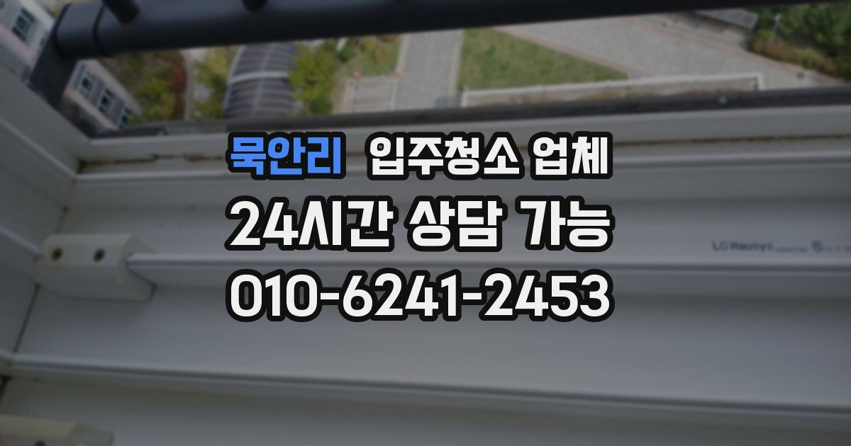 묵안리 입주청소 업체