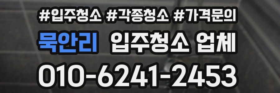 묵안리 입주청소 업체