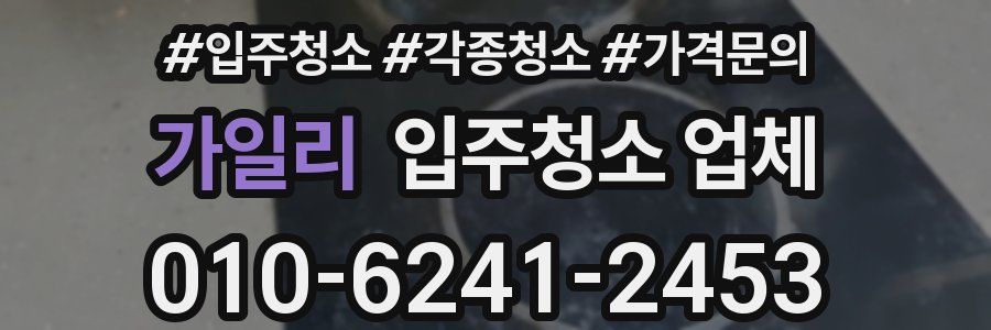 가일리 입주청소 업체