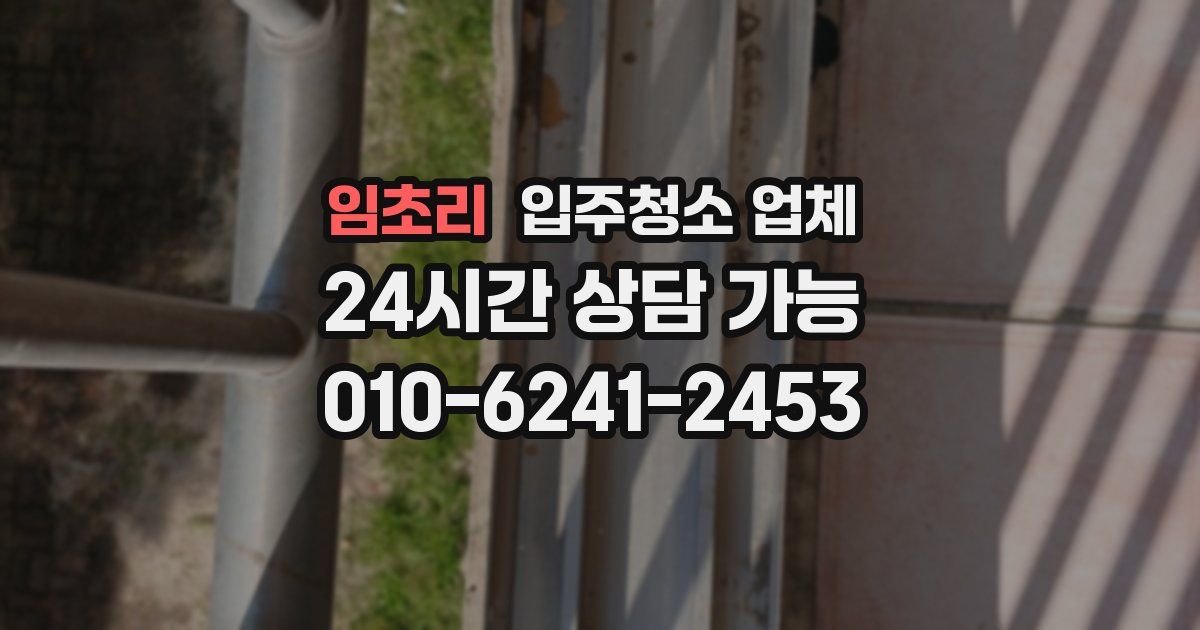 임초리 입주청소 업체
