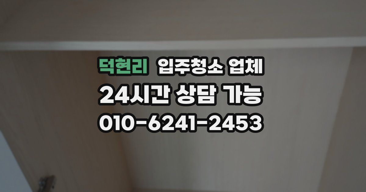 덕현리 입주청소 업체