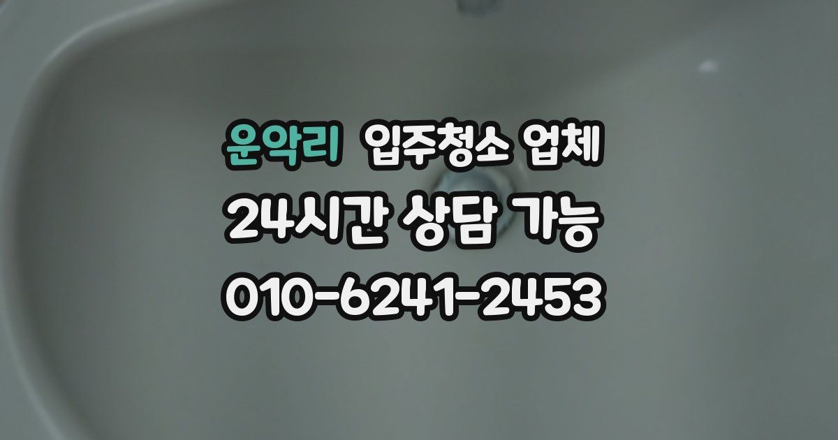 운악리 입주청소 업체