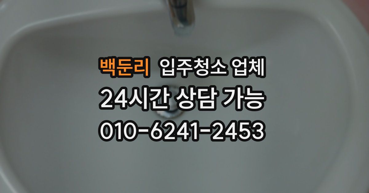 백둔리 입주청소 업체