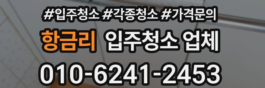 항금리 입주청소 업체