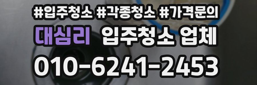 대심리 입주청소 업체