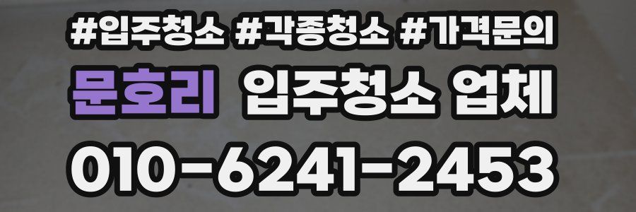 문호리 입주청소 업체
