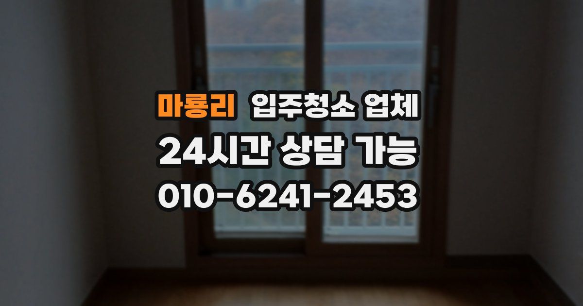 마룡리 입주청소 업체