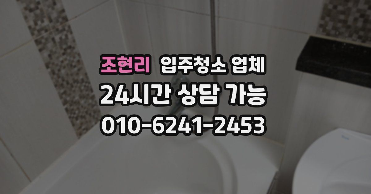 조현리 입주청소 업체