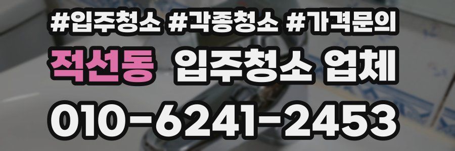 적선동 입주청소 업체