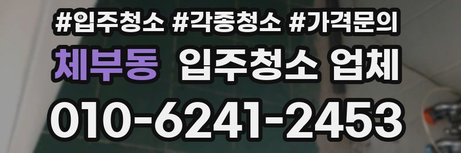 체부동 입주청소 업체