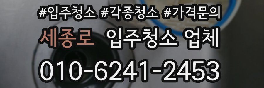 세종로 입주청소 업체