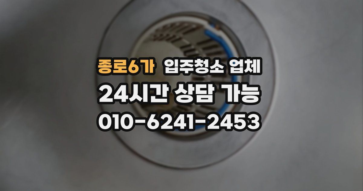 종로6가 입주청소 업체