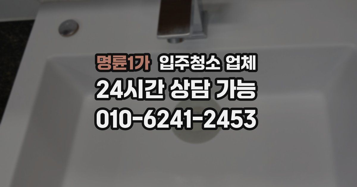 명륜1가 입주청소 업체