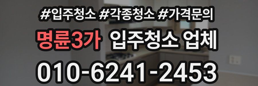 명륜3가 입주청소 업체