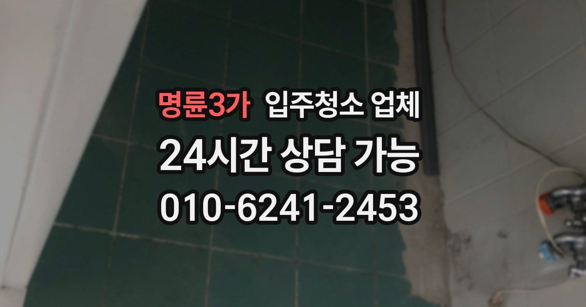 명륜3가 입주청소 업체