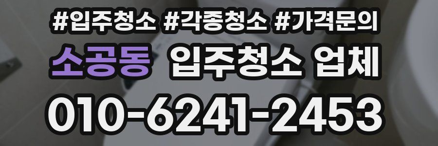 소공동 입주청소 업체