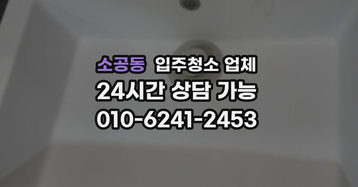 소공동 입주청소 업체