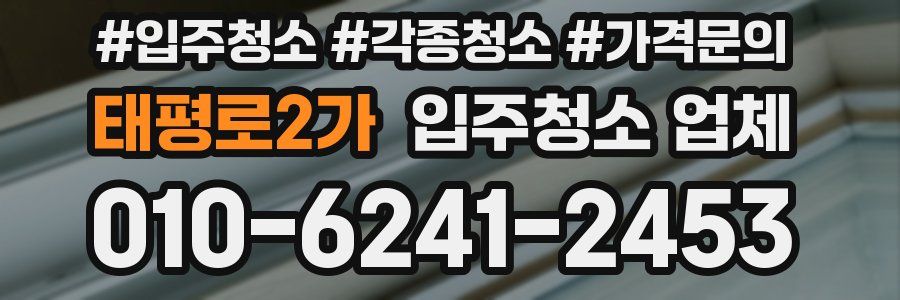 태평로2가 입주청소 업체