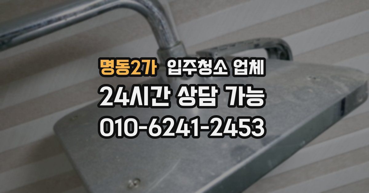 명동2가 입주청소 업체