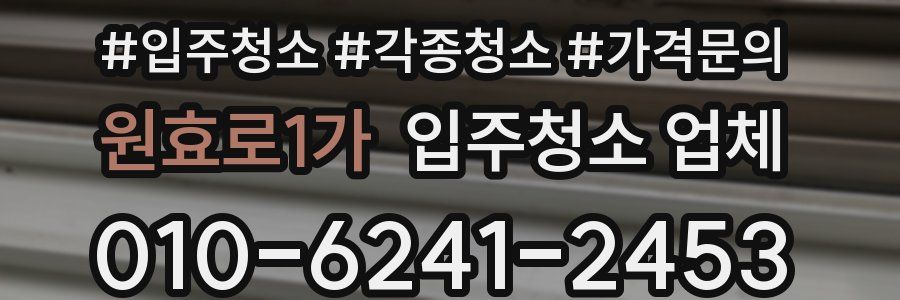 원효로1가 입주청소 업체