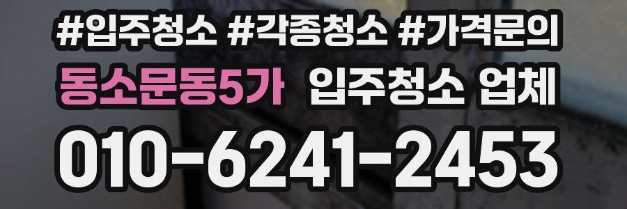 동소문동5가 입주청소 업체