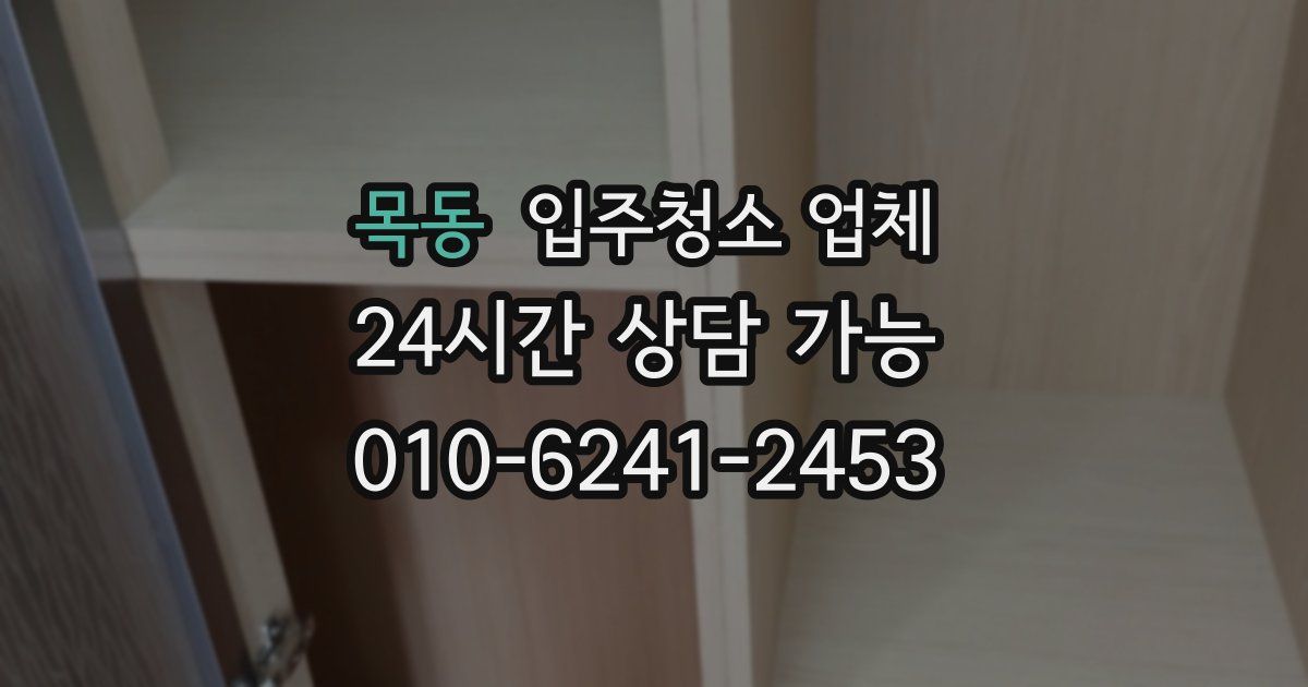 목동 입주청소 업체