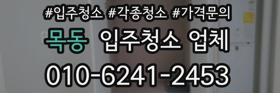 목동 입주청소 업체