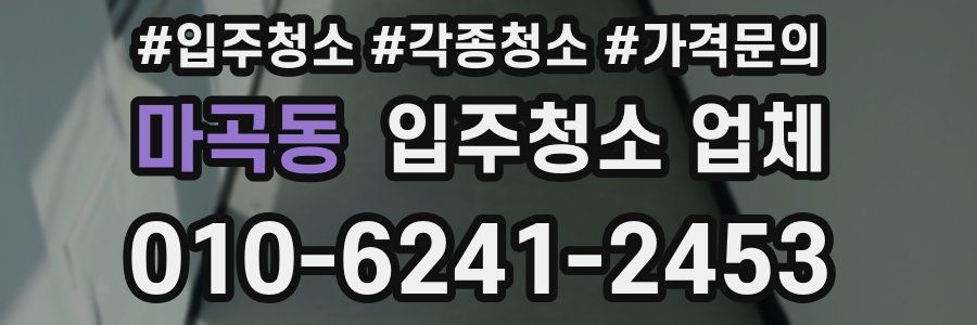 마곡동 입주청소 업체