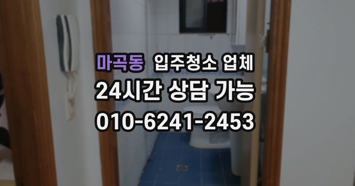 마곡동 입주청소 업체