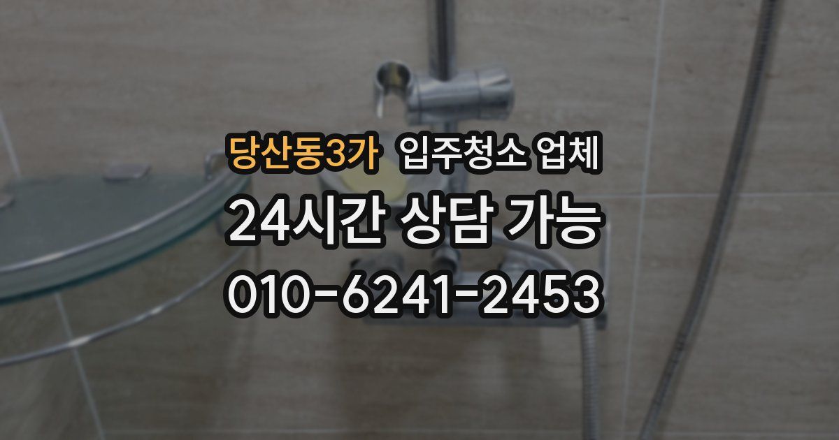 당산동3가 입주청소 업체
