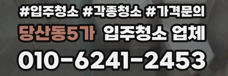 당산동5가 입주청소 업체