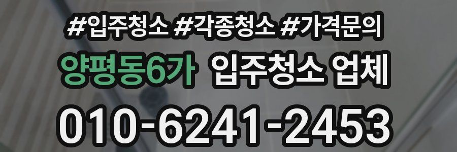 양평동6가 입주청소 업체