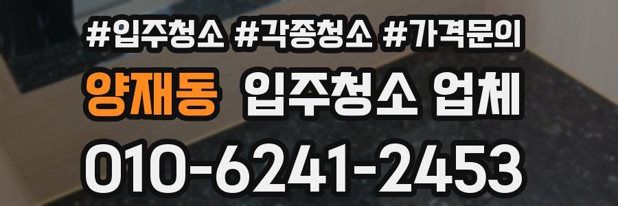 양재동 입주청소 업체