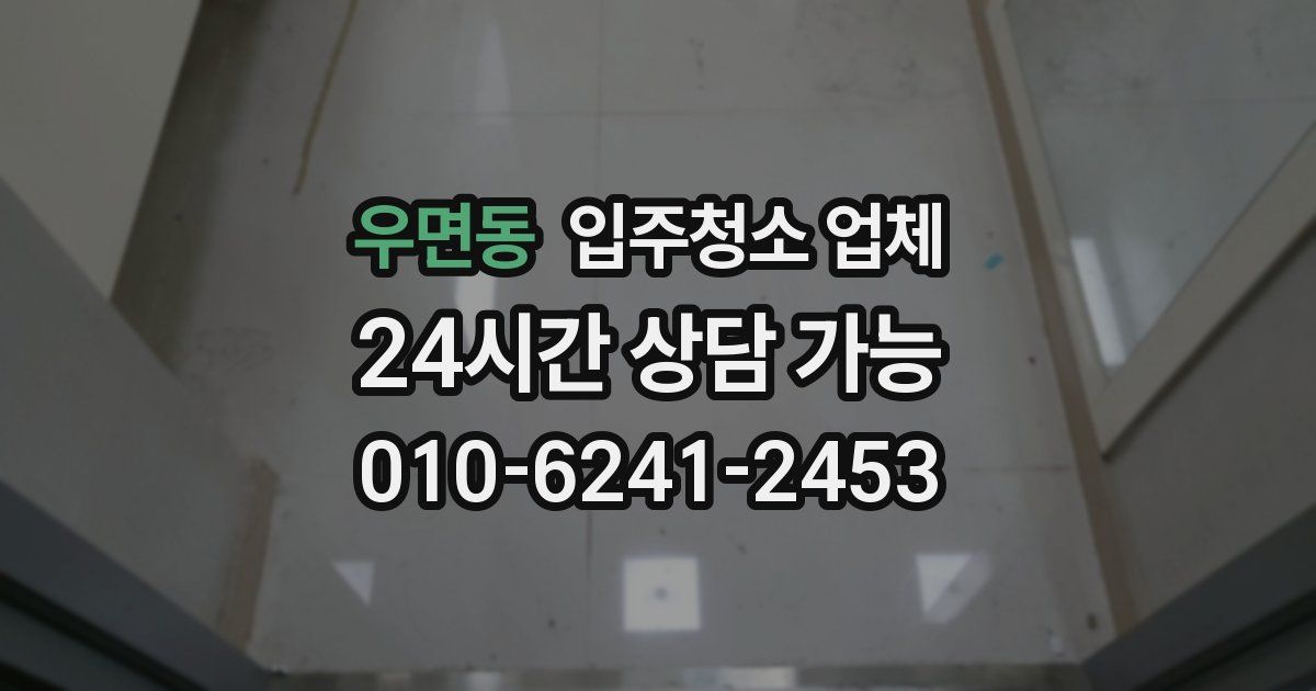 우면동 입주청소 업체