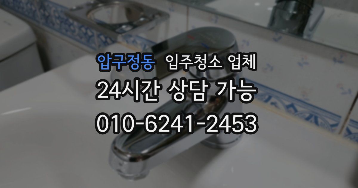 압구정동 입주청소 업체