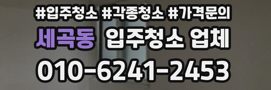 세곡동 입주청소 업체